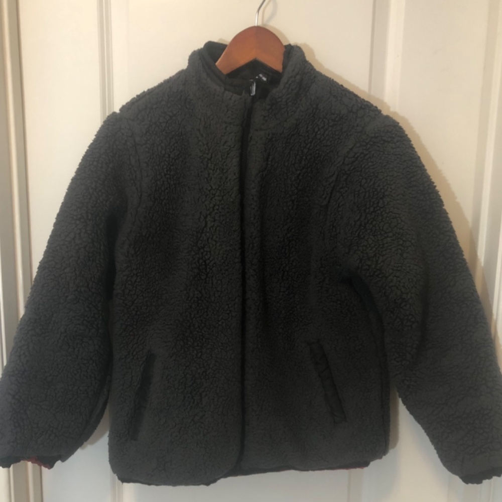 Swiss Alps Boys Reversable Full Zip Winter Coat x Fleece Jacket Size  M (10-12) - Picture 5 of 13